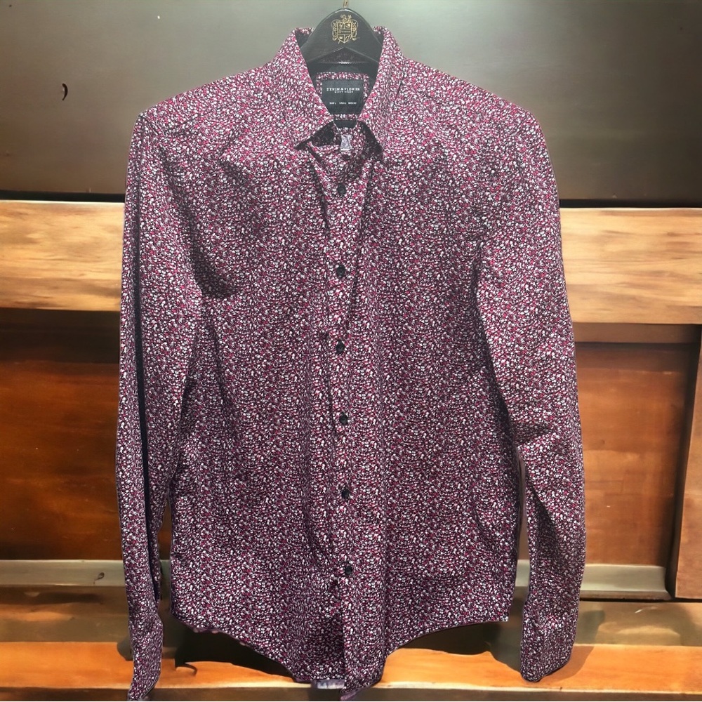 Denim & Flower long sleeve button down shirt in excellent condition.